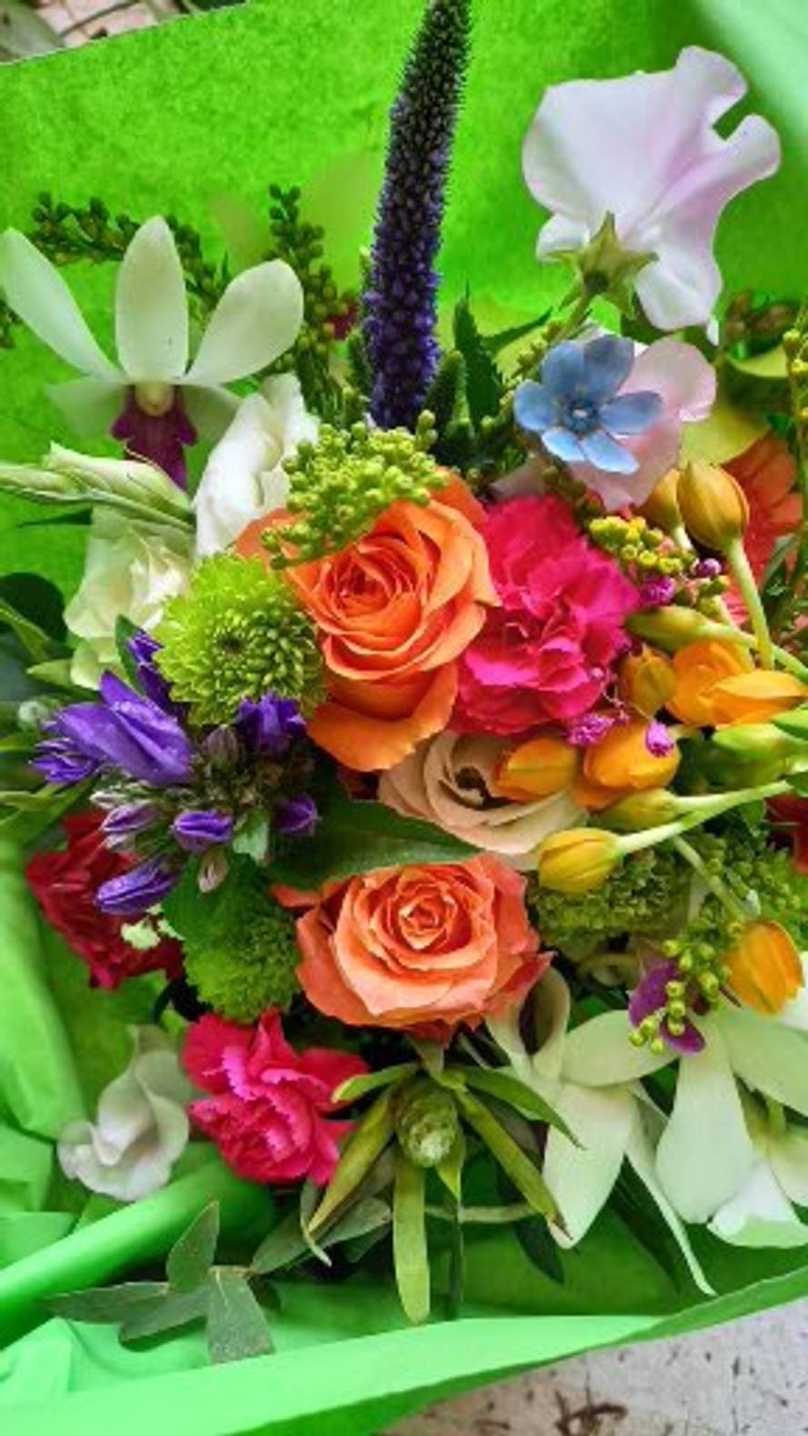 Bouquet in bright colors
