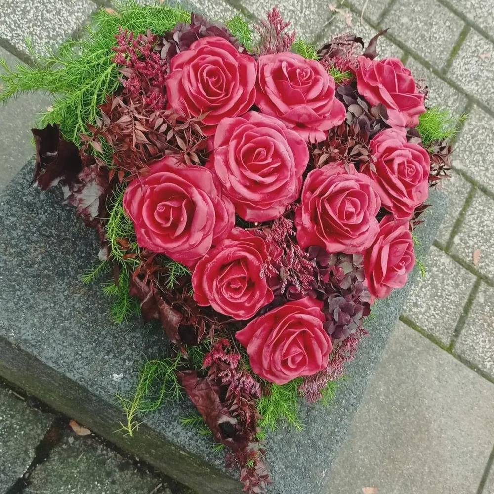 Burgunder Herz - zoom