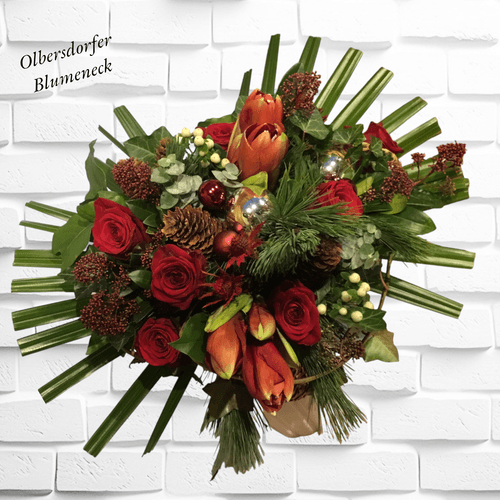 Weihnachtliche Amaryllis in Rot