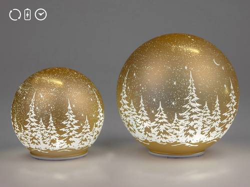 Drehende LED-Kugel Winterwald Drehende LED-Kugel Winterwald
