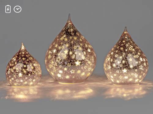Lichtdruppels van crackle-glas