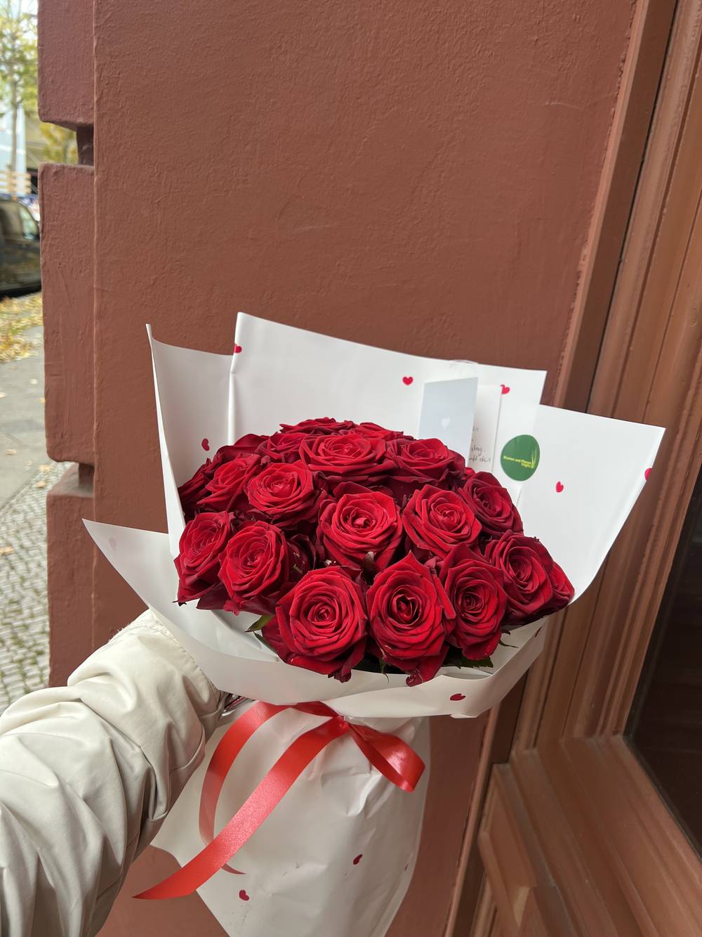 Bouquet of roses little hearts - zoom