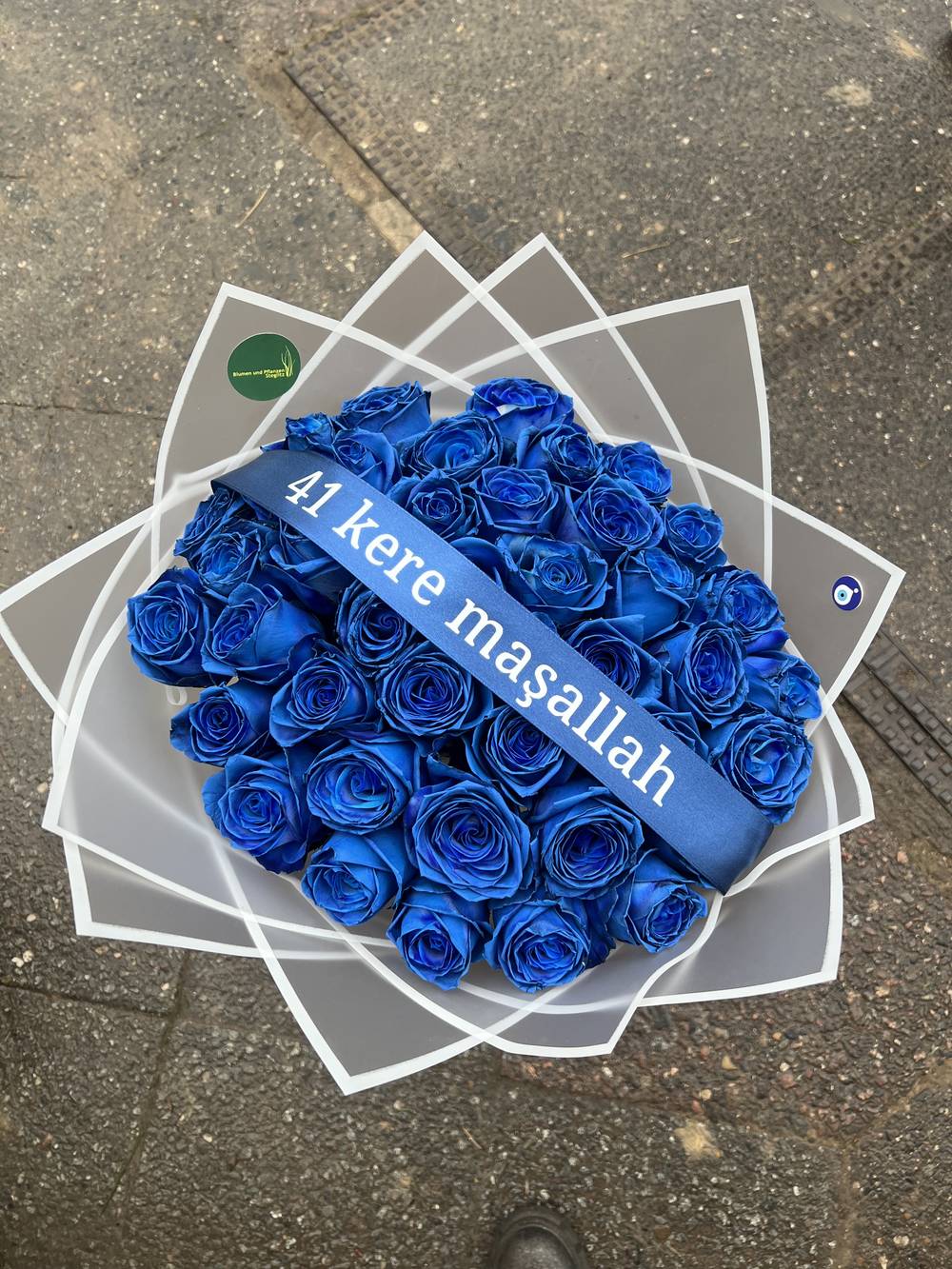 Rosenbouquet '41 kere maşallah' - zoom