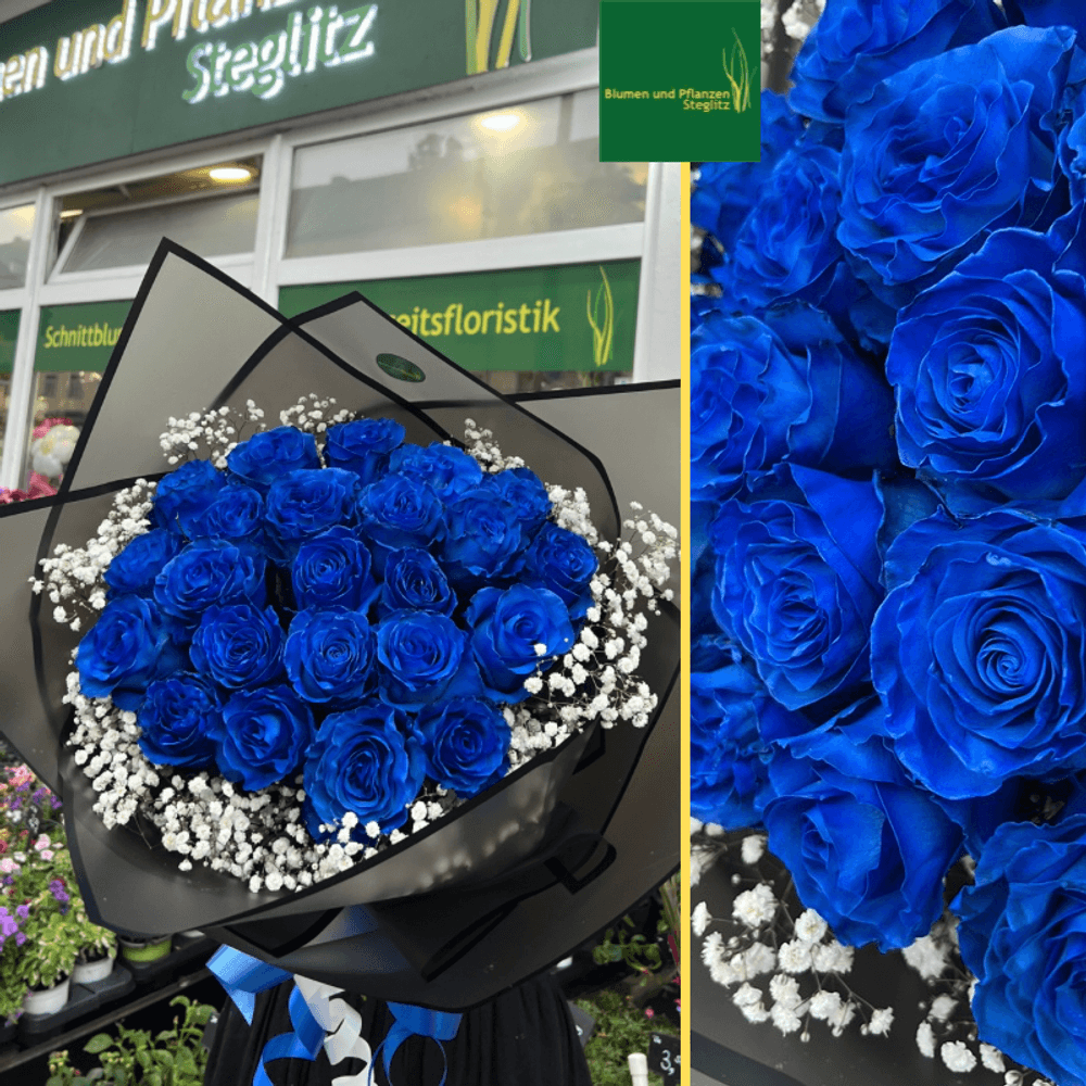 Bouquet of roses royal blue - zoom
