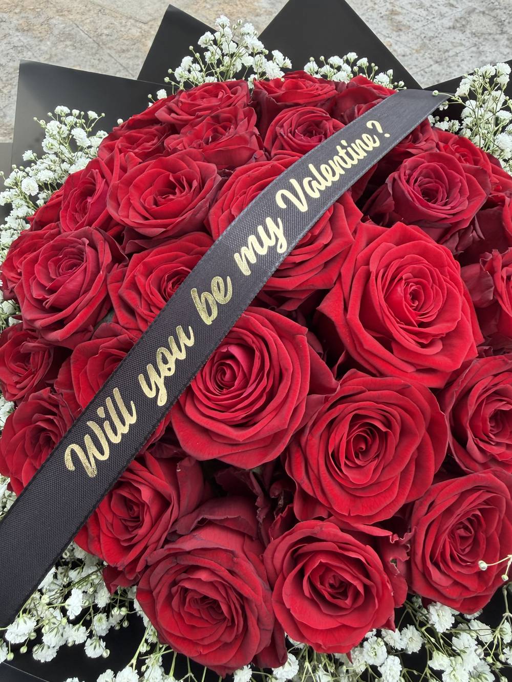 Rosenstrauß Will you be my Valentine? - zoom