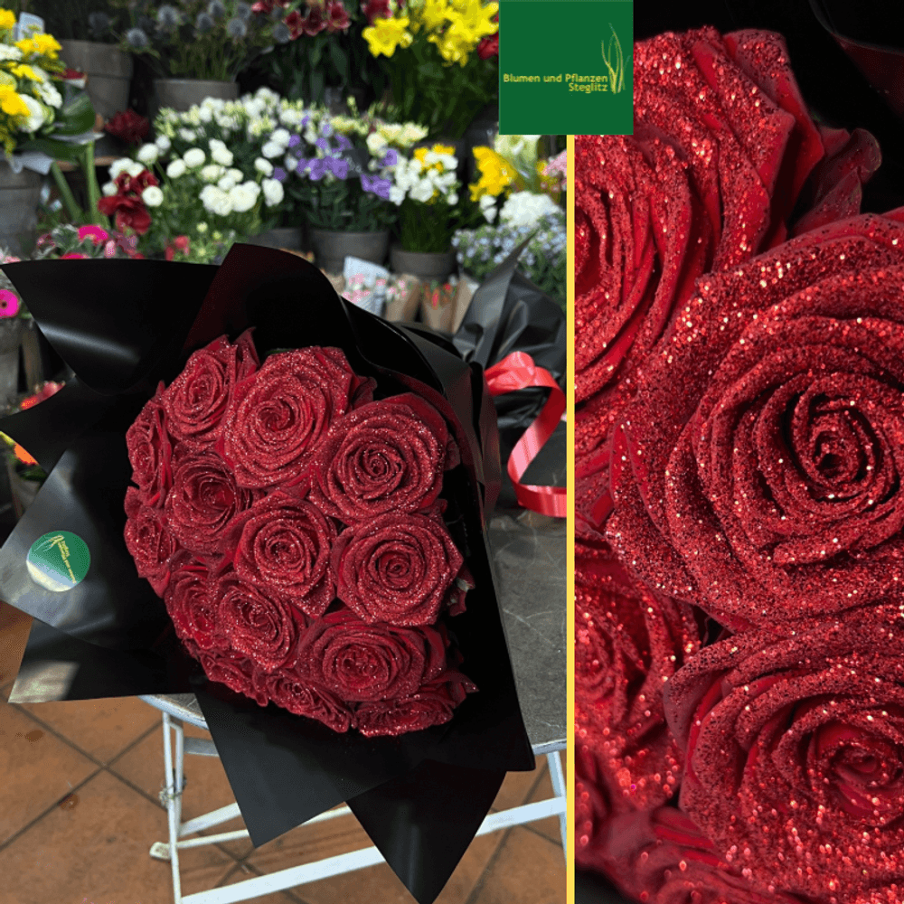 Rosenstrauß glitter bouquet - zoom