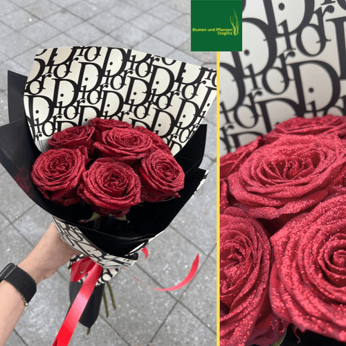 Glitzer Rosenbouquet luxury