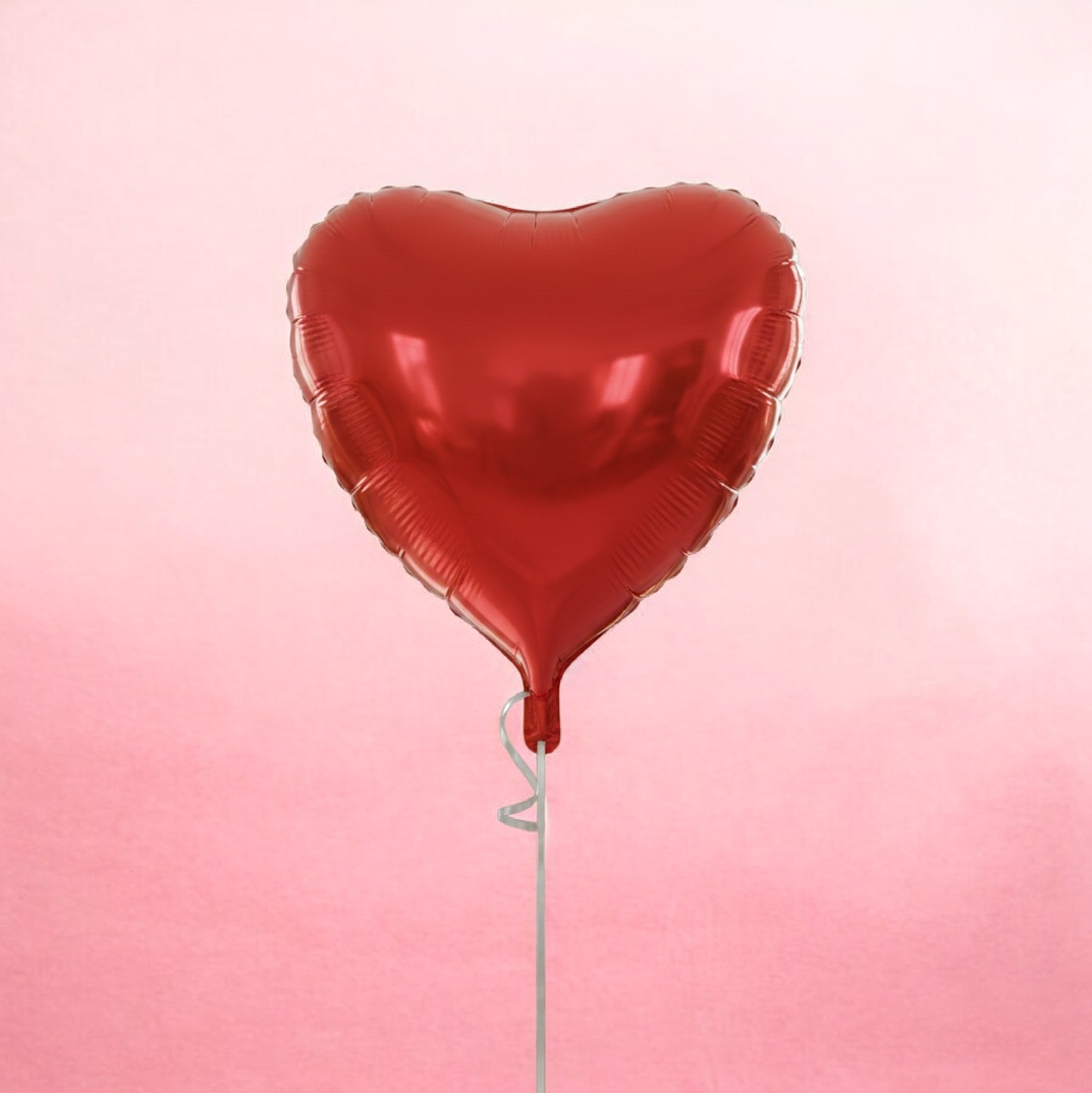 Helium balloon heart