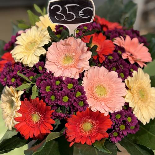 Image - Gerberaboeket Kunterbunt