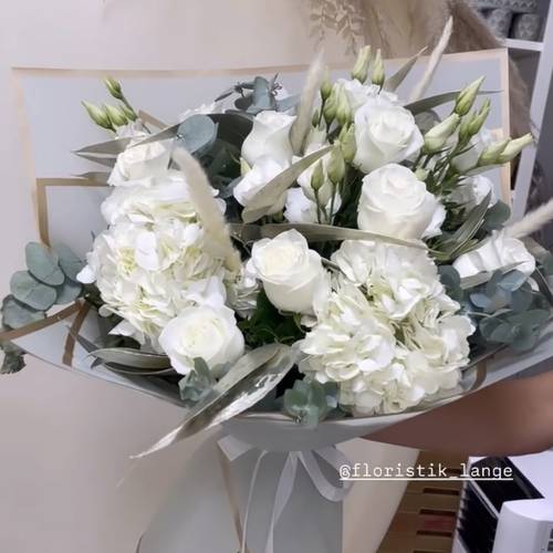Image - Bouquet white mint