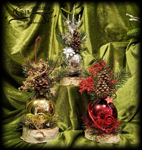 Kugel mit kunst/trocken blumen