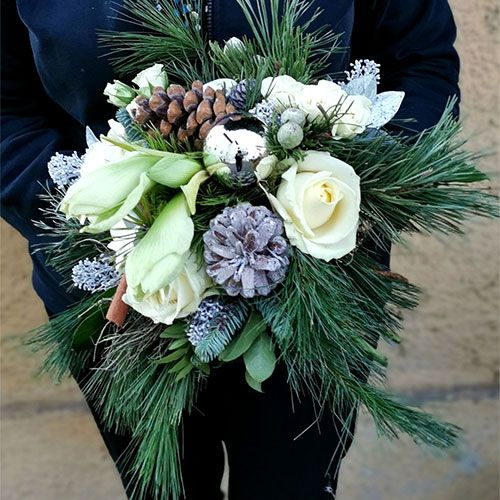 Weihnachtsstrauß weiß