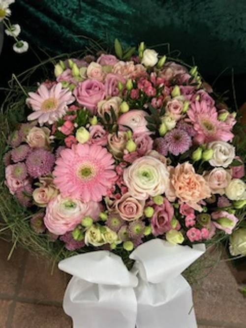 Blumentörtchen für Beerdigung / Trauergesteck 