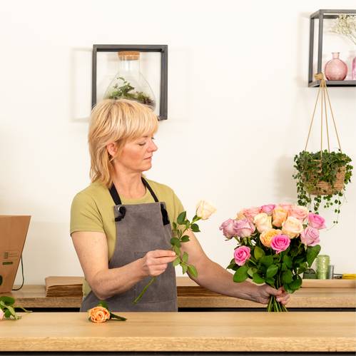 Image - Boeket rozen 'pastel'