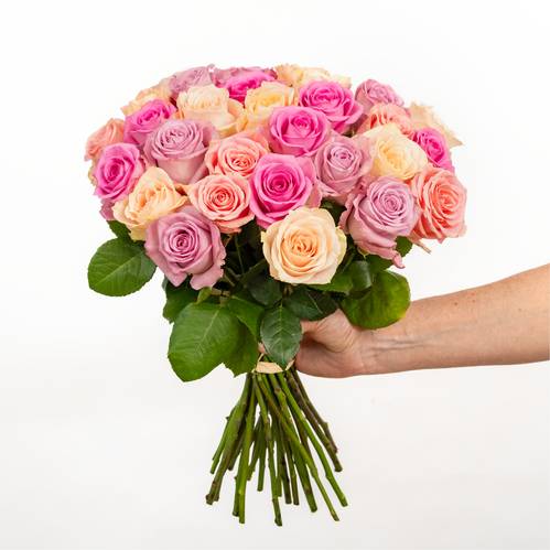 Boeket rozen 'pastel'