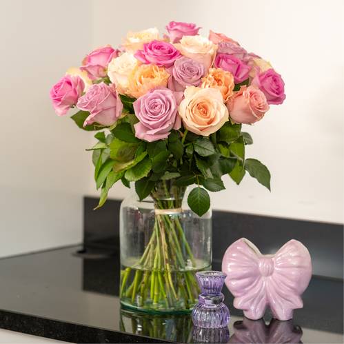 Image - Boeket rozen 'pastel'