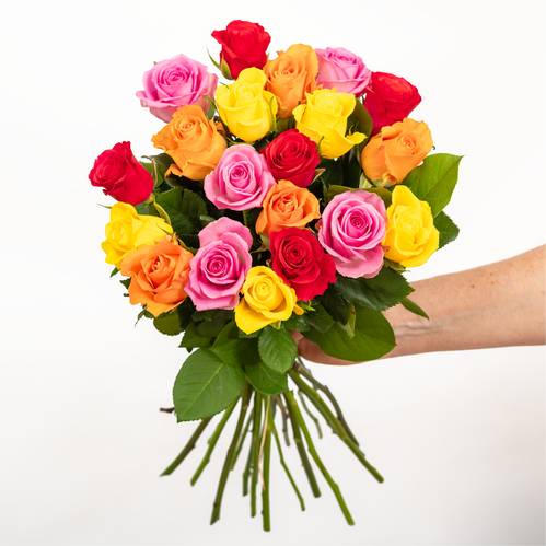 Image - Boeket rozen 'kleurrijk