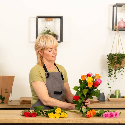 Image - Boeket rozen 'kleurrijk