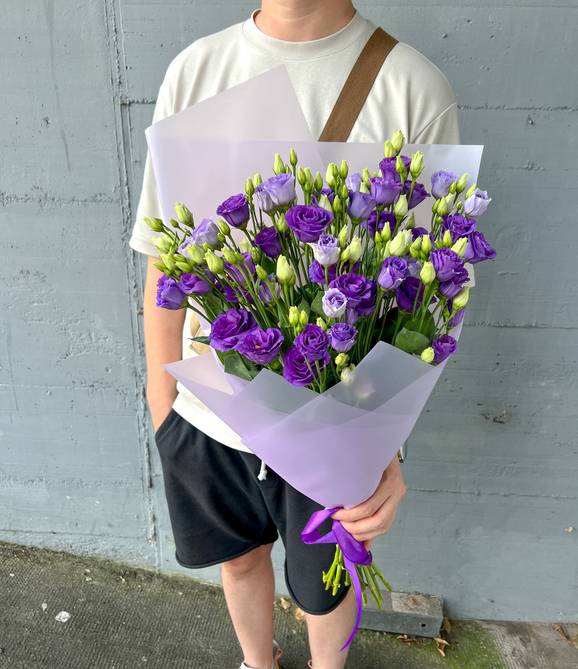Image - Blumenstrauß „Lila Lisianthus“