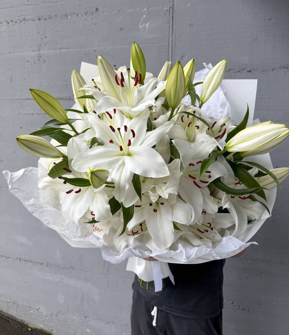 White Lilies Bouquet - zoom