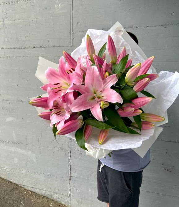Image -  Pink Lilies Bouquet
