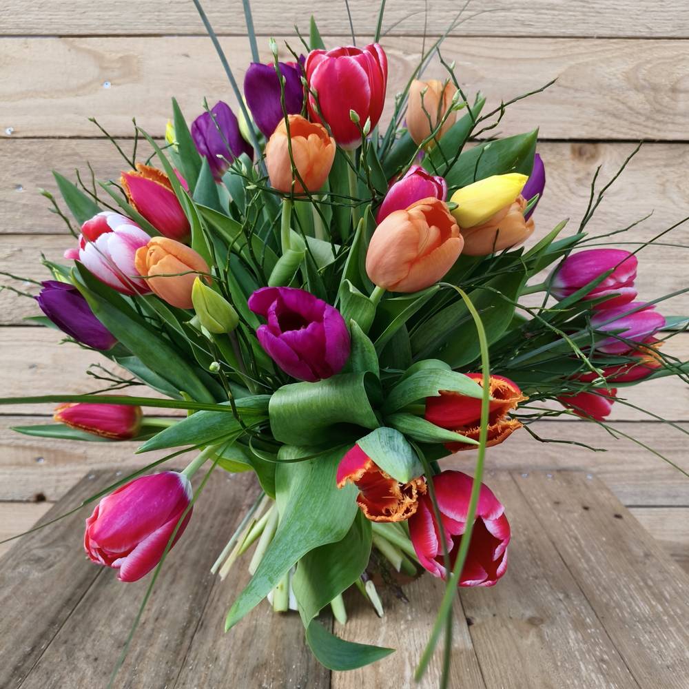 Boeket tulpen - zoom