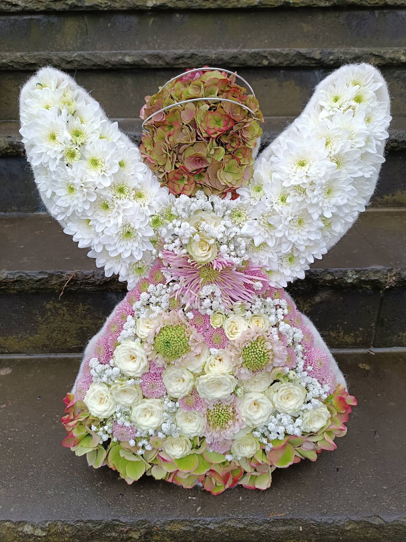 Rouwarrangement engel - zoom