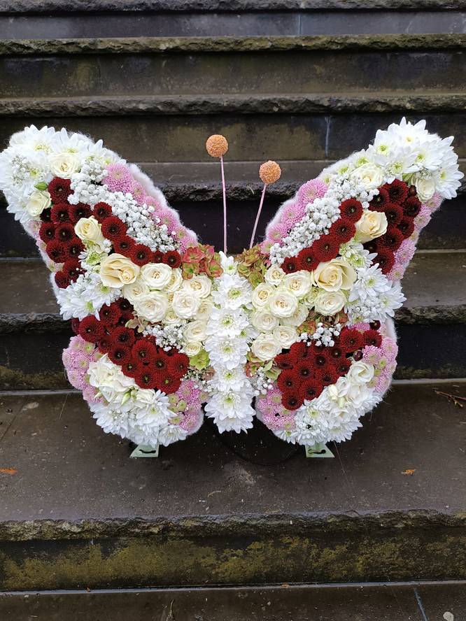 Begrafenis arrangement vlinder