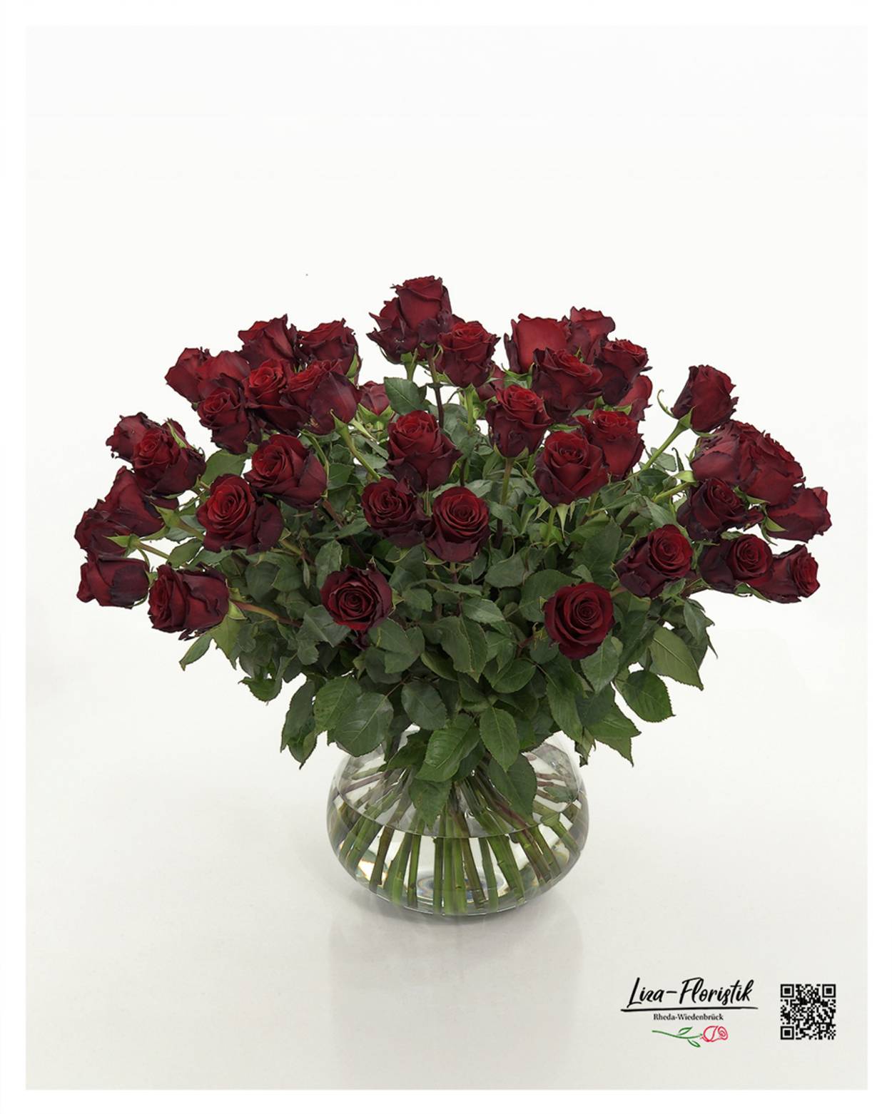 Premium boeket met rode rozen - zoom