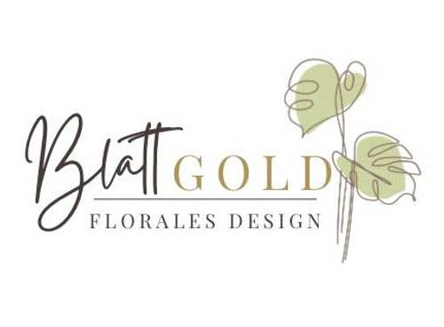 logo Blattgold Florales Design